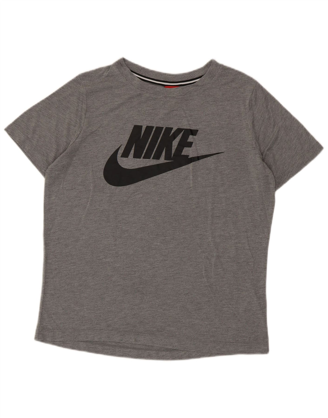 Мужская футболка с графическим рисунком NIKE, верх из полиэстера среднего серого цвета