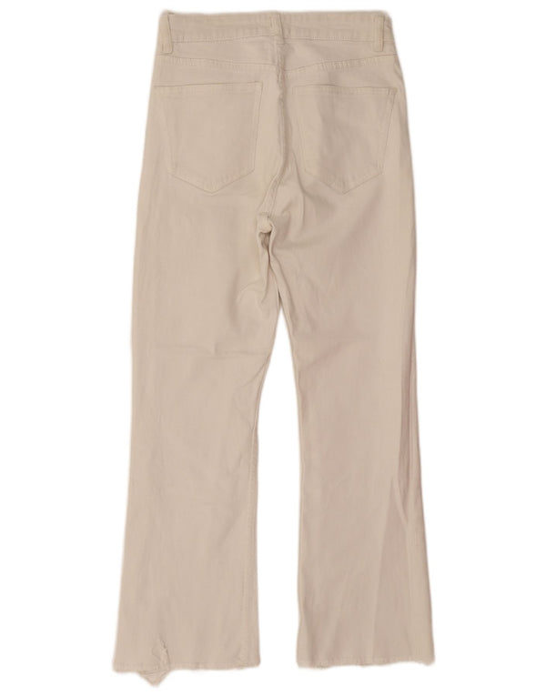 Женские прямые джинсы Zara Bootcut EU 38, маленькие W28 L26, белый хлопок