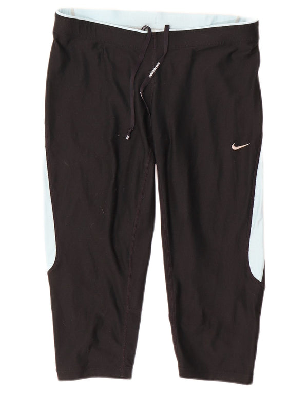 Женские леггинсы-капри Nike UK 10, маленькие черные цветные блоки