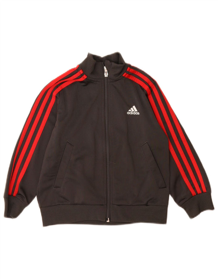 Спортивный костюм Adidas для мальчиков, верхняя куртка 4-5 лет, серый полиэстер