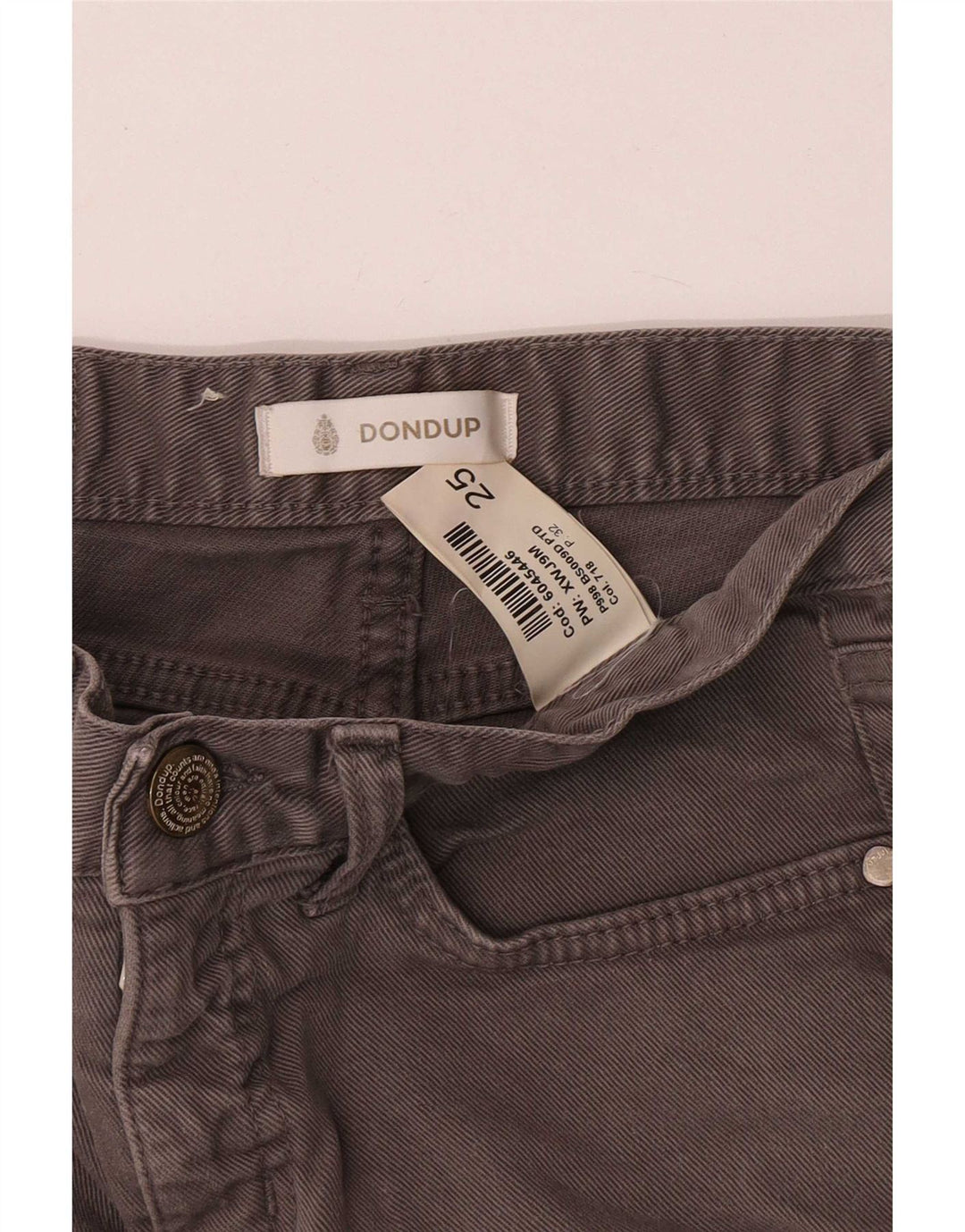 Женские джинсы скинни Dondup W25 L29 серые, хлопок