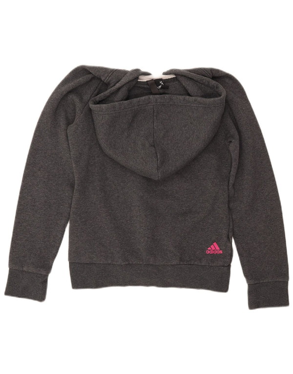 Женский джемпер с капюшоном ADIDAS, Великобритания, 8/10, маленький, серый, хлопок