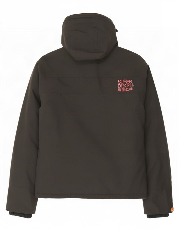 Женская ветровка с капюшоном Superdry UK 14, средний серый нейлон