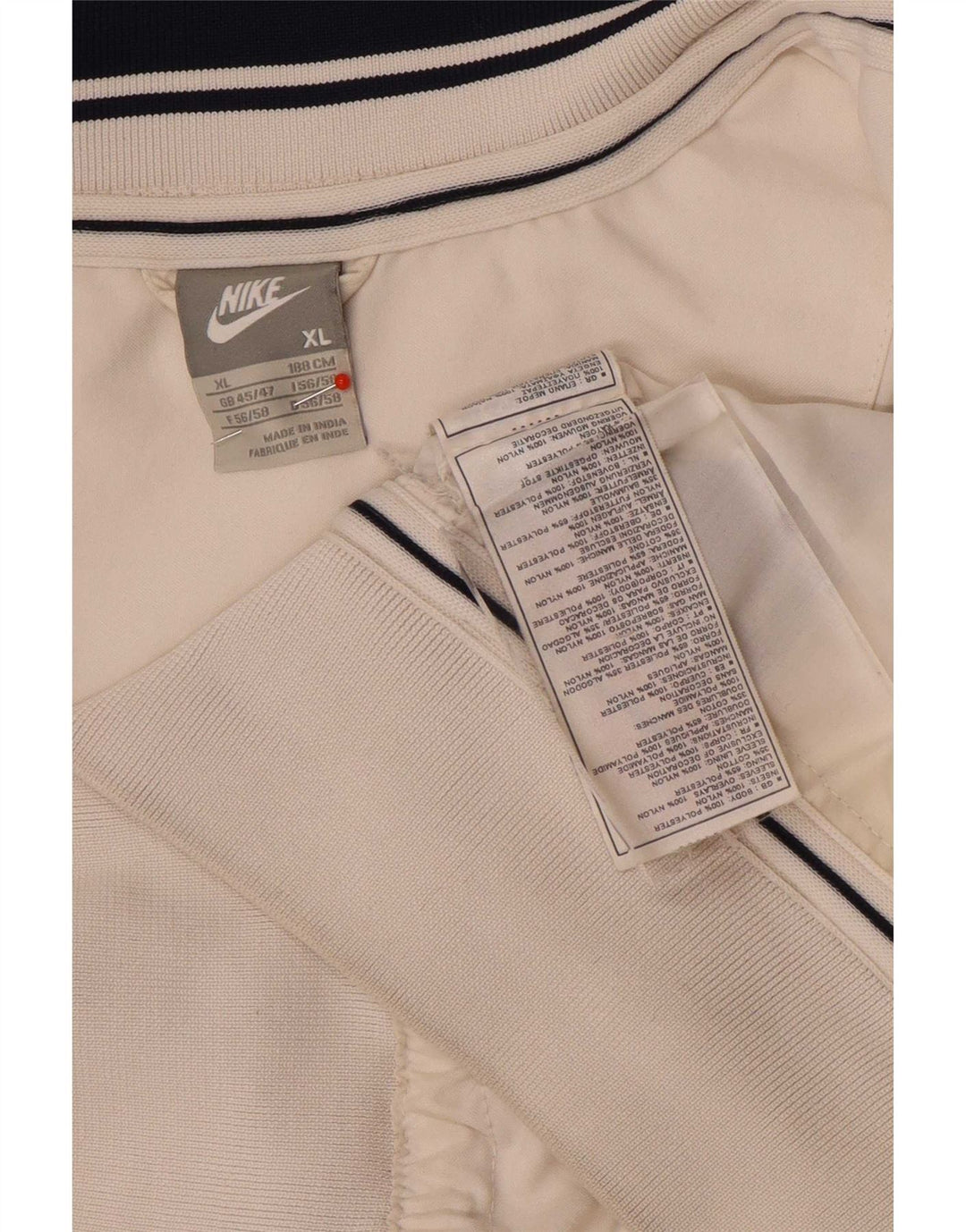 Мужская спортивная куртка Nike UK 45/47 XL, белый полиэстер с цветными блоками