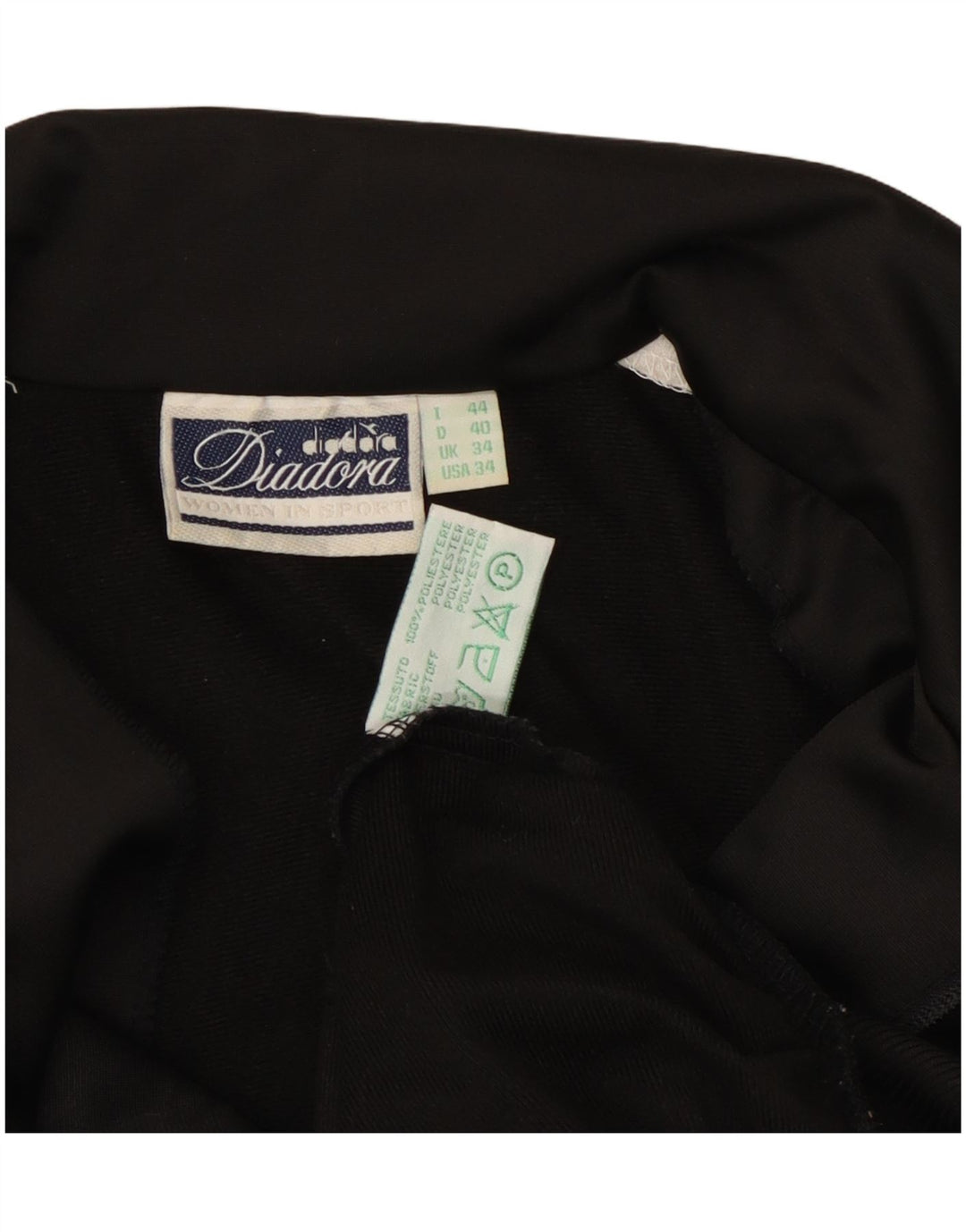 Мужской спортивный костюм Diadora с графическим рисунком UK 34 XS, черный полиэстер