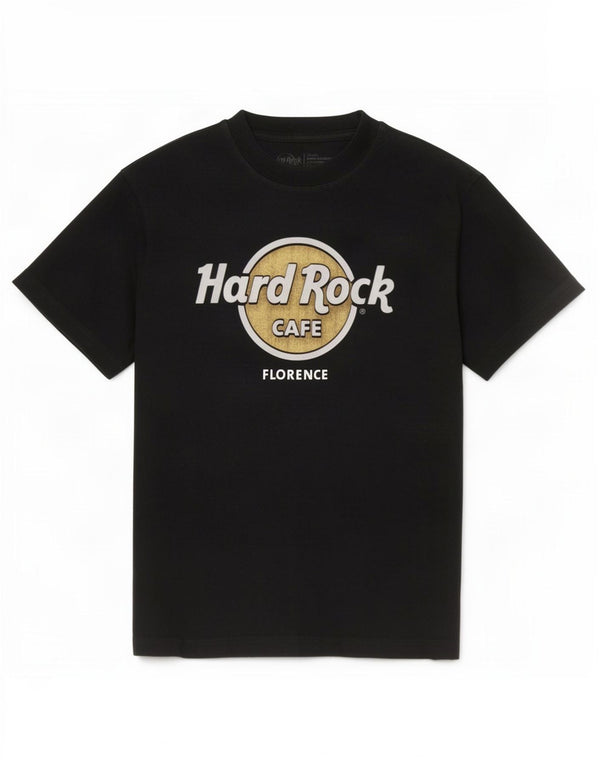 Женская футболка с рисунком Hard Rock Cafe Florence, топ UK 10, маленький черный хлопок