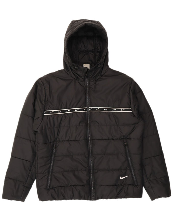 Мужская утепленная куртка с капюшоном и графикой Nike Therma-Fit UK 42 XL, черный полиэстер