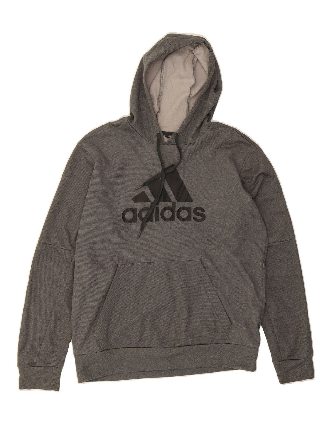 ADIDAS Mens Graphic Hoodie Jumper Medium Grey Polyester Vintage Adidas and Second-Hand Adidas from Messina Hembry 