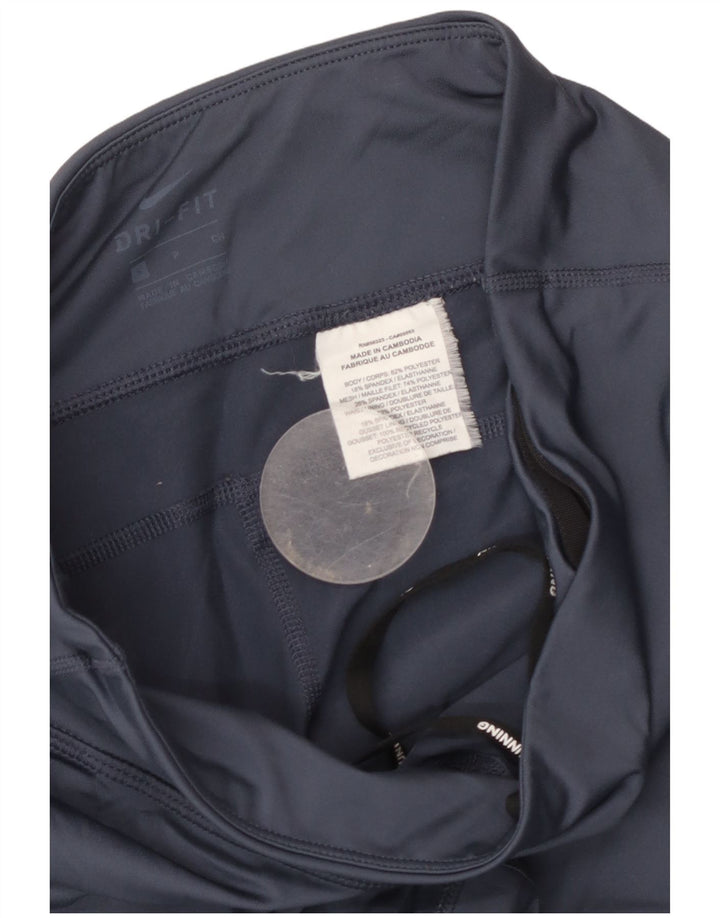 Женские леггинсы NIKE Dri Fit UK 10, маленькие темно-синие, полиэстер