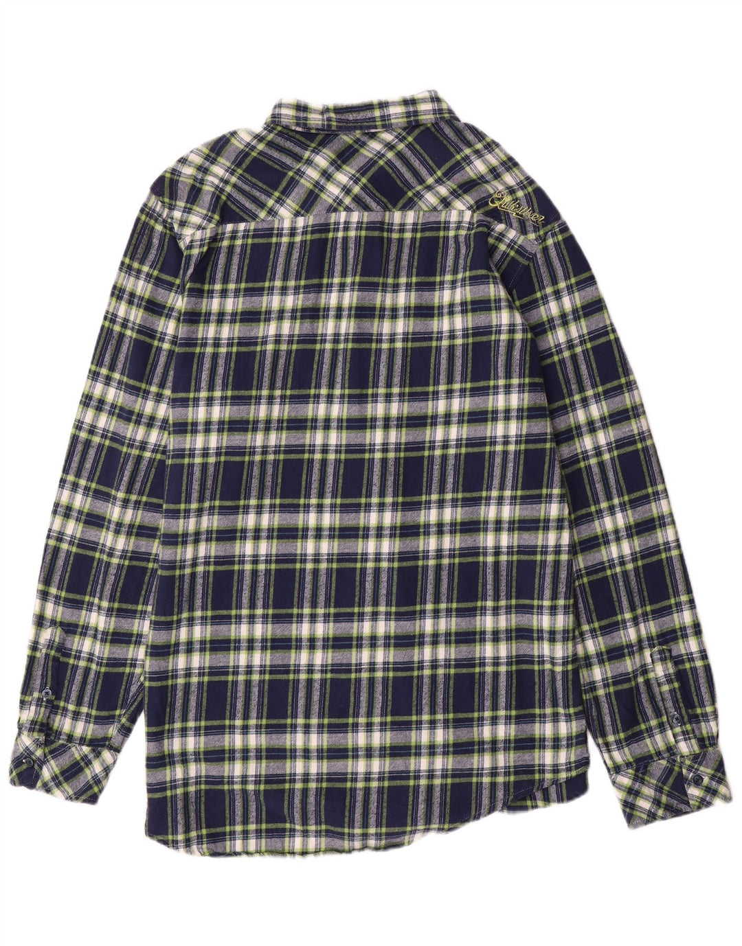 Мужская фланелевая рубашка QUIKSILVER XL, темно-синяя клетка, хлопок