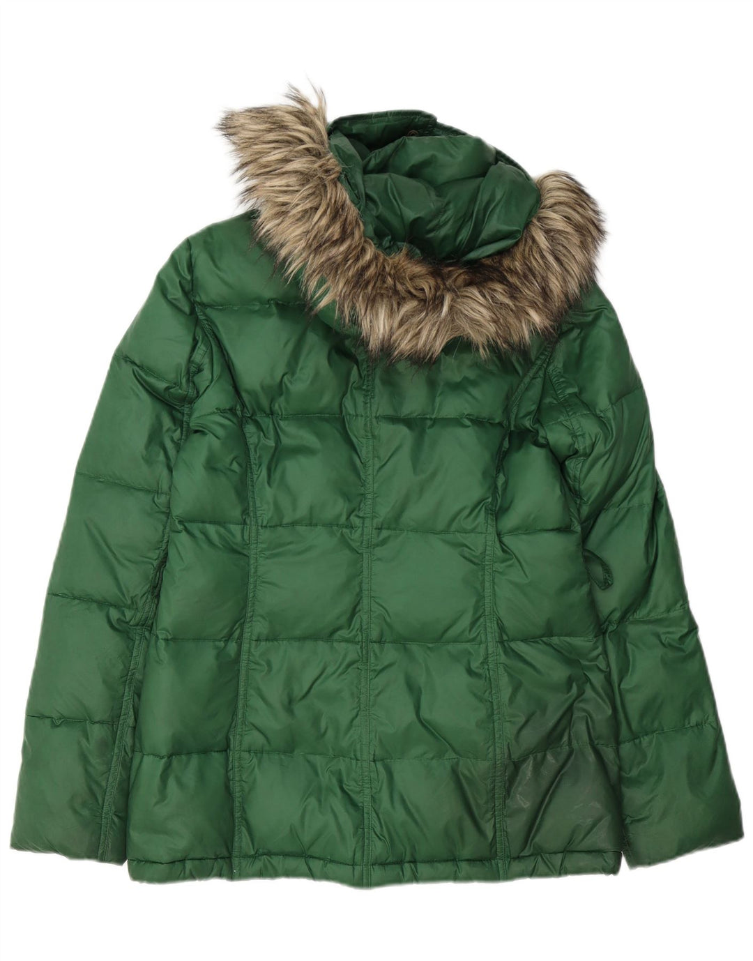 Женская утепленная куртка с капюшоном Esprit UK 12 средний зеленый