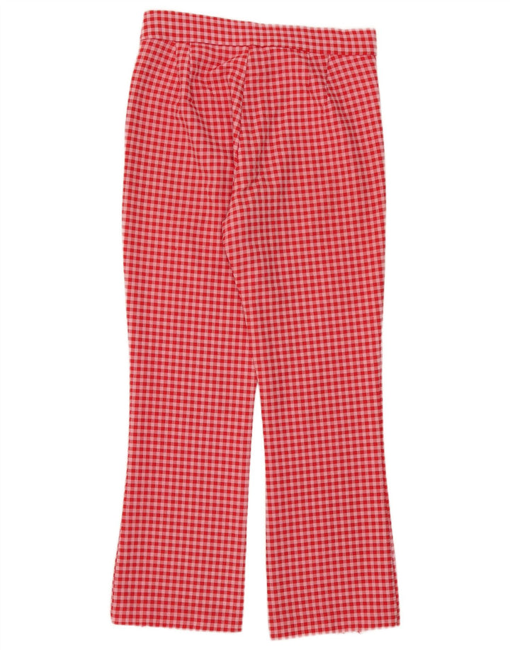 Женские укороченные брюки Zara Medium W28 L25 Красные в мелкую клетку