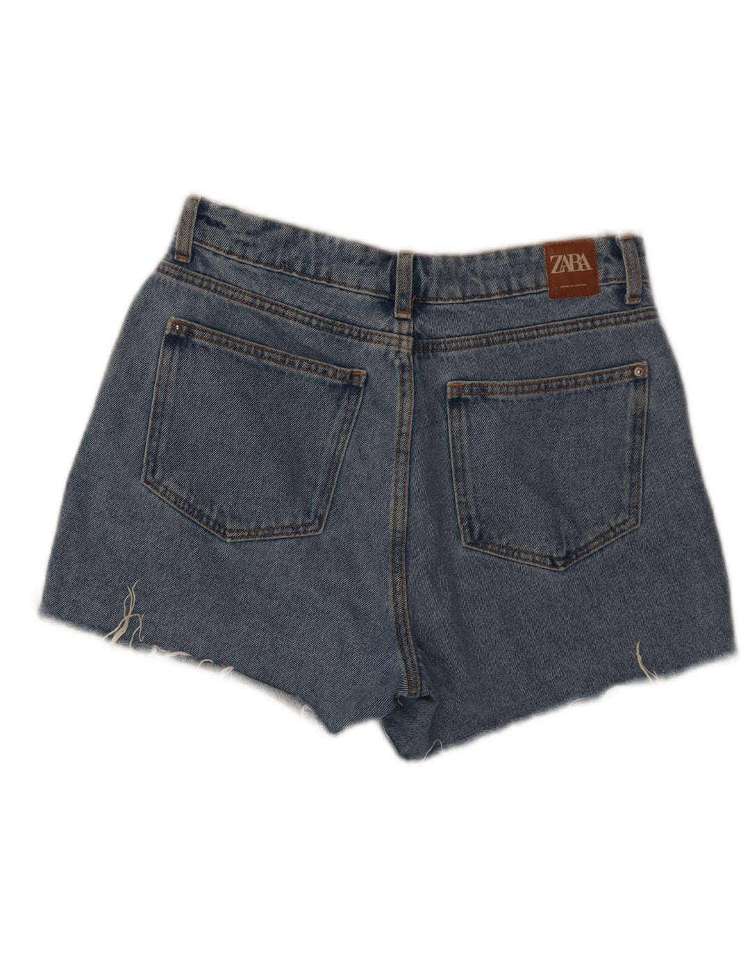 Женские джинсовые шорты Zara, маленькие, синие, хлопок, W26