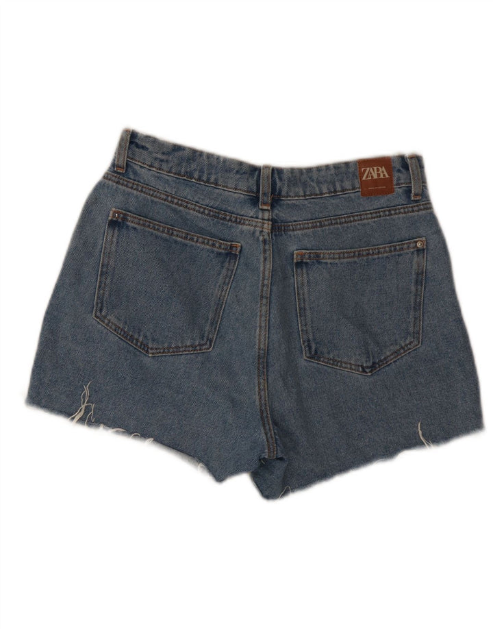 Женские джинсовые шорты Zara, маленькие, синие, хлопок, W26