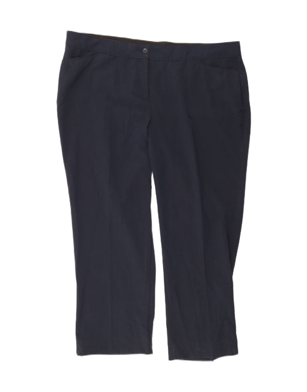 Женские повседневные брюки Marks & Spencer UK 24 4XL W48 L32 Темно-синие