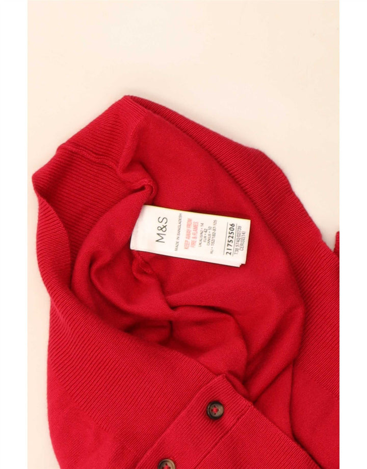 Женский кардиган Marks & Spencer UK 14, большой красный вискоза