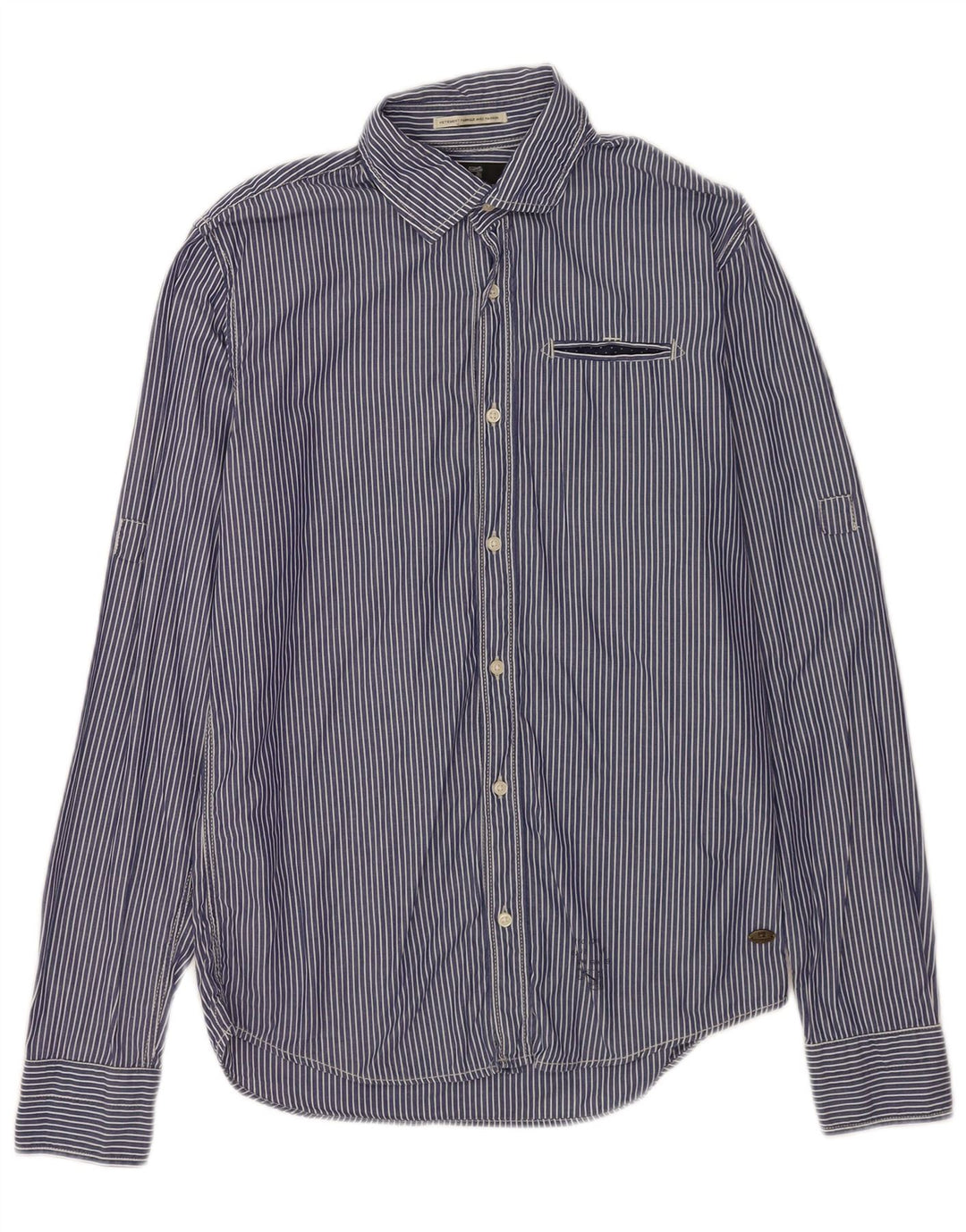 Мужская рубашка Scotch & Soda, хлопковая маленькая синяя полоска