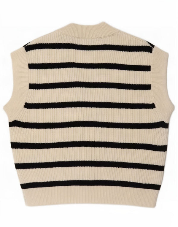 Женская майка Zara Vest UK 14, средний цвет, полиэстер в белую полоску