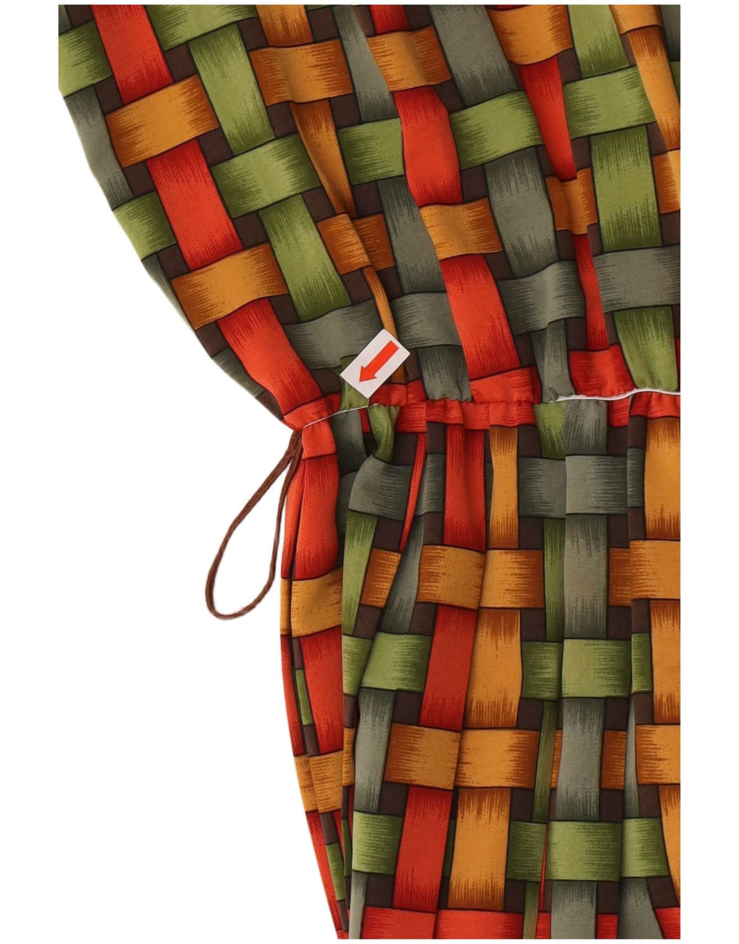 Женское платье трапеции Shubette UK 14, средний зеленый с геометрическим рисунком