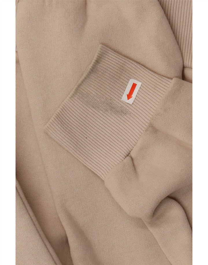 Женский джемпер с капюшоном SUPERDRY UK 8, маленький, бежевый, хлопок