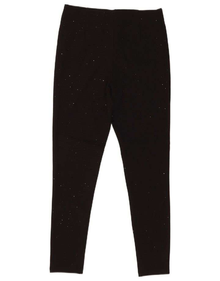 Женские леггинсы Zara UK 10, маленькие черные из вискозы