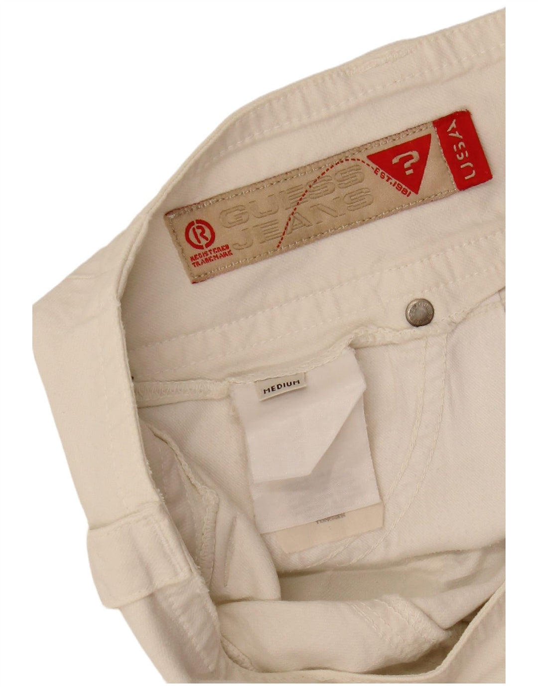 Guess Женская джинсовая мини-юбка Medium W32 Белая