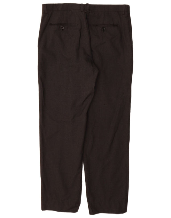 J. CREW Mens Crosby Straight Chino Trousers W36 L30 Black Wool