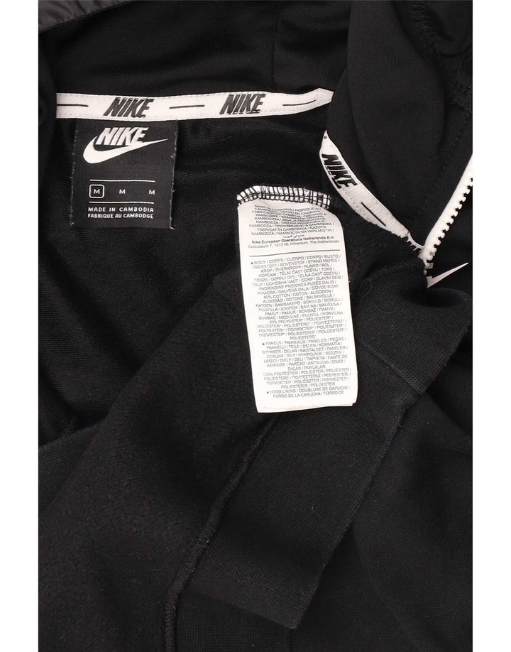 Мужской джемпер с капюшоном на молнии Nike средний черный хлопковый