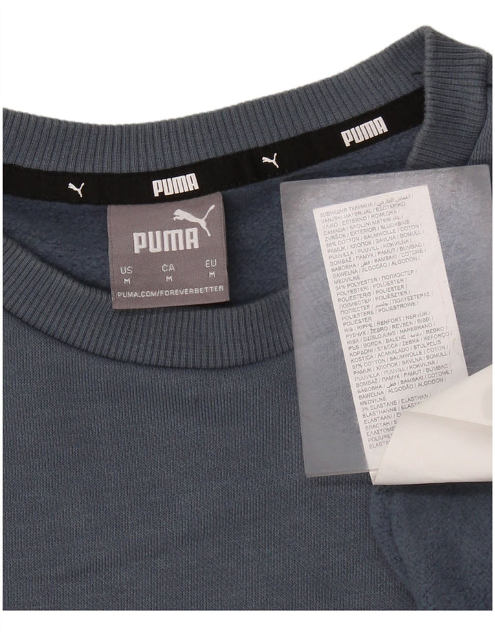 Мужской свитшот PUMA, хлопковый джемпер среднего серого цвета