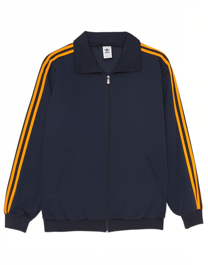 Мужская спортивная куртка Adidas UK 42/44, большой темно-синий полиэстер