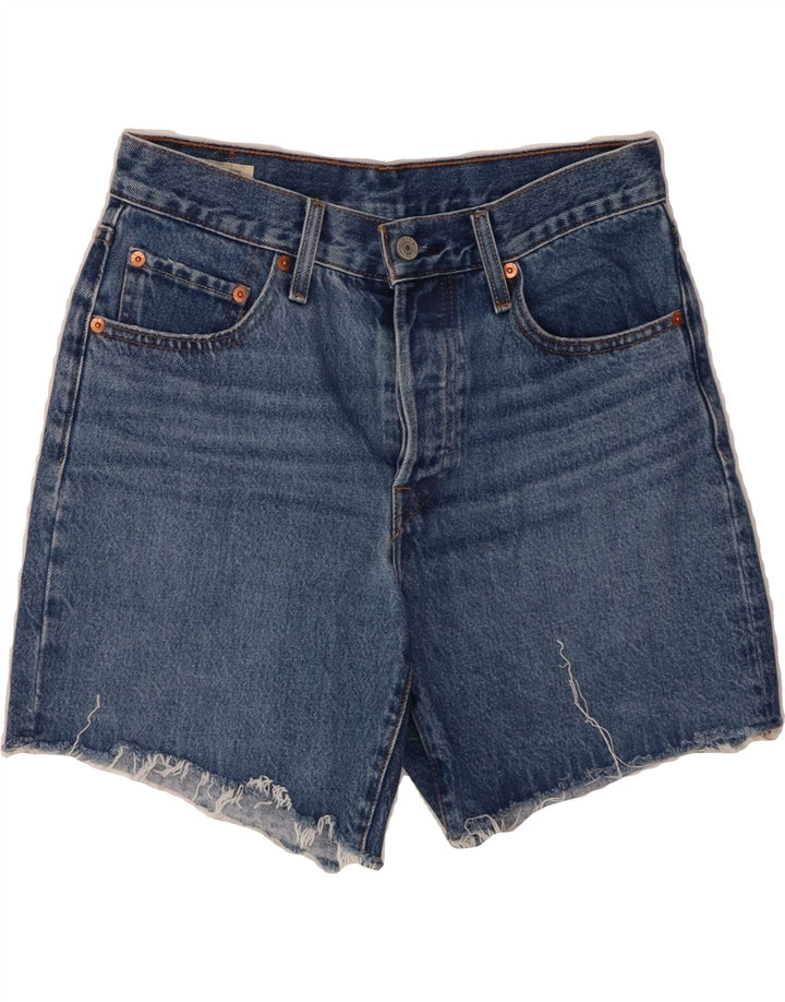 LEVI'S Womens 501 Denim Shorts W27 Small Blue Cotton Vintage Levi's and Second-Hand Levi's from Messina Hembry 