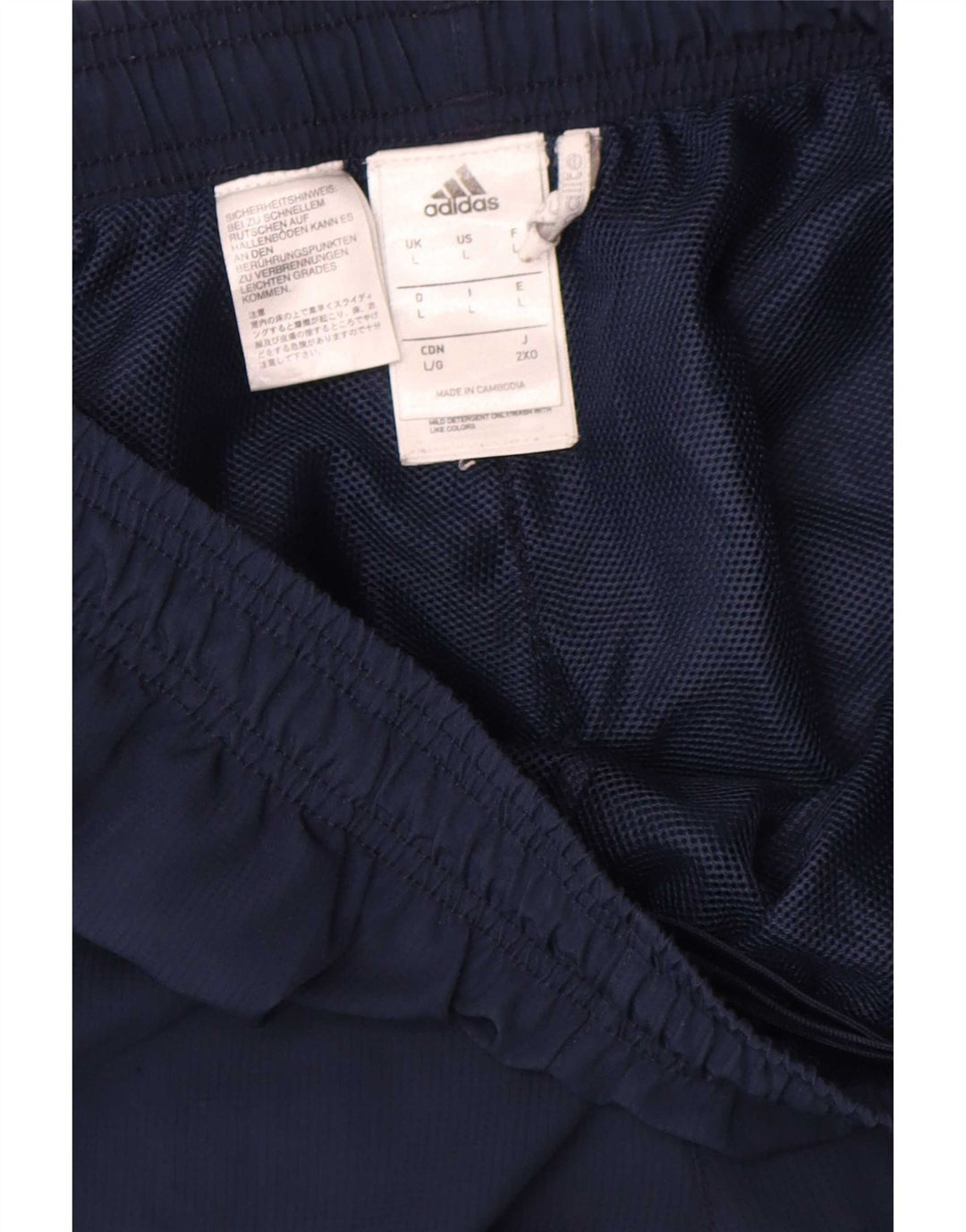 Мужские спортивные брюки Adidas с графическим рисунком, большие темно-синие полиэстеровые брюки