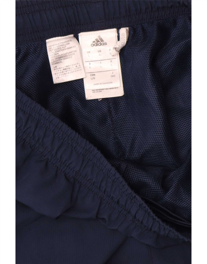 Мужские спортивные брюки Adidas с графическим рисунком, большие темно-синие полиэстеровые брюки