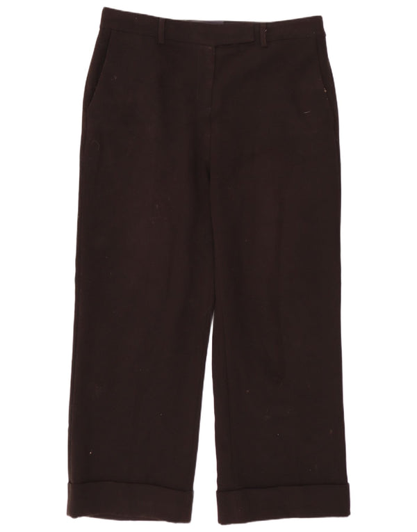 Женские прямые костюмные брюки Marks & Spencer UK 12, средние W34 L27, черные