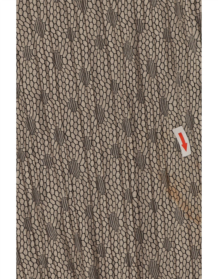 Женская блузка оверсайз с длинным рукавом Zara UK 14, средний серый с геометрическим рисунком