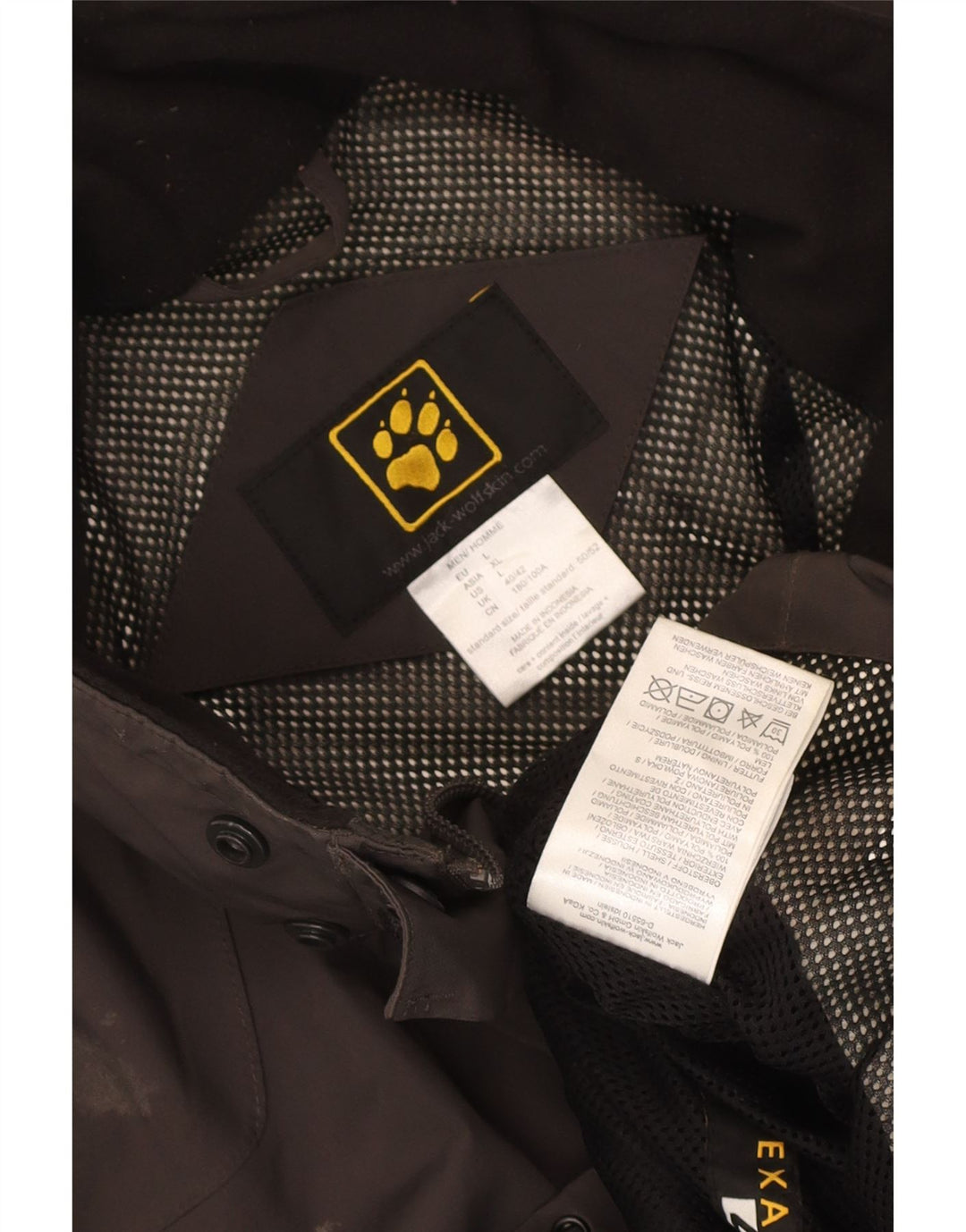 Мужская дождевик Jack Wolfskin UK 40/42, большой серый полиамид