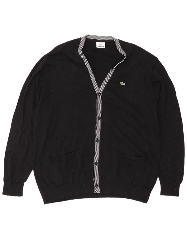 Мужской кардиган Lacoste, размер 8, 2XL, черный хлопок
