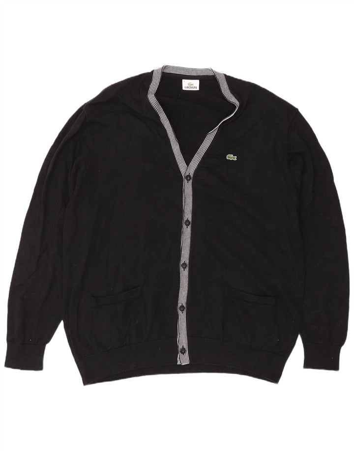Мужской кардиган Lacoste, размер 8, 2XL, черный хлопок
