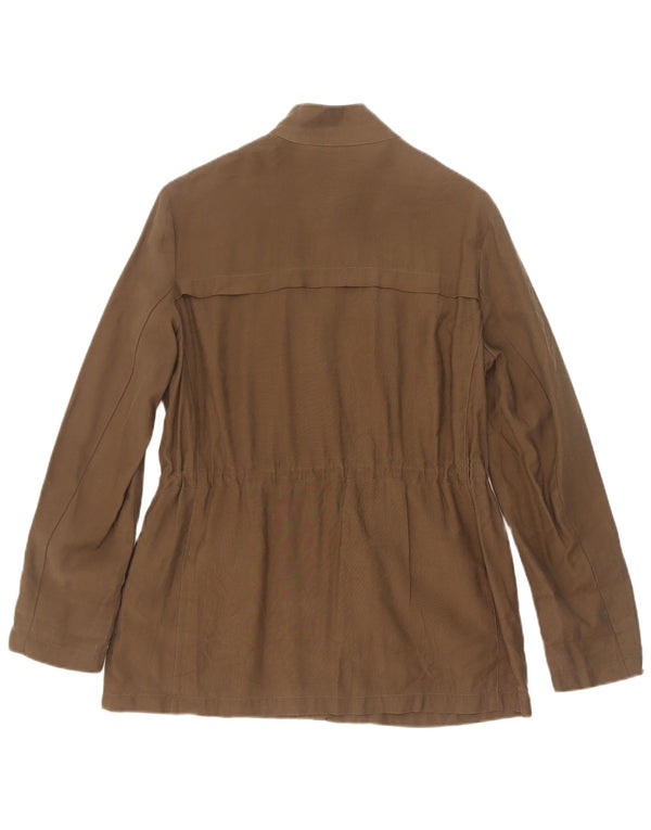 Женская куртка Zara UK 14, средний хаки, вискоза
