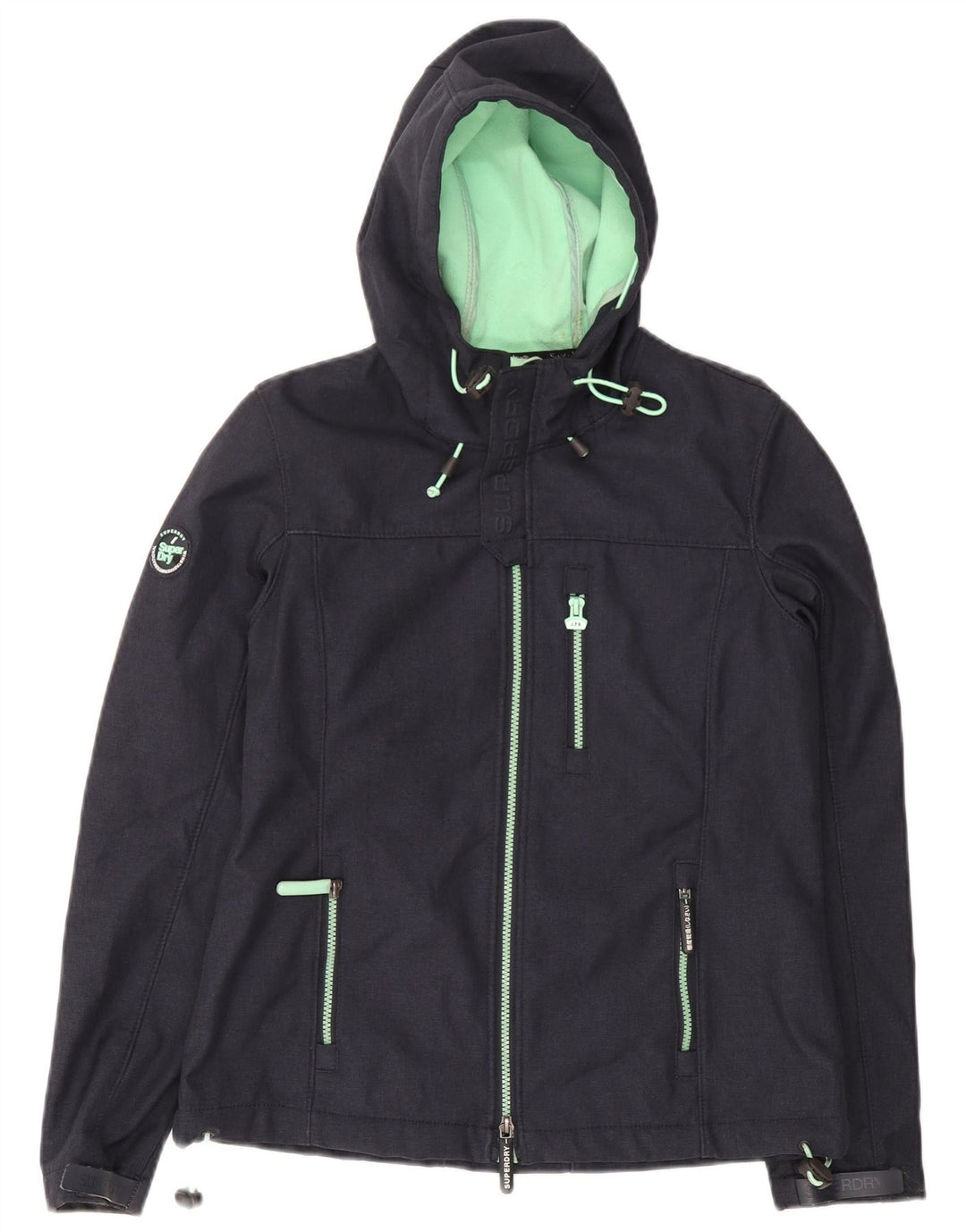 Мужская ветровка с капюшоном Superdry Windtrekker UK 38, средний темно-синий