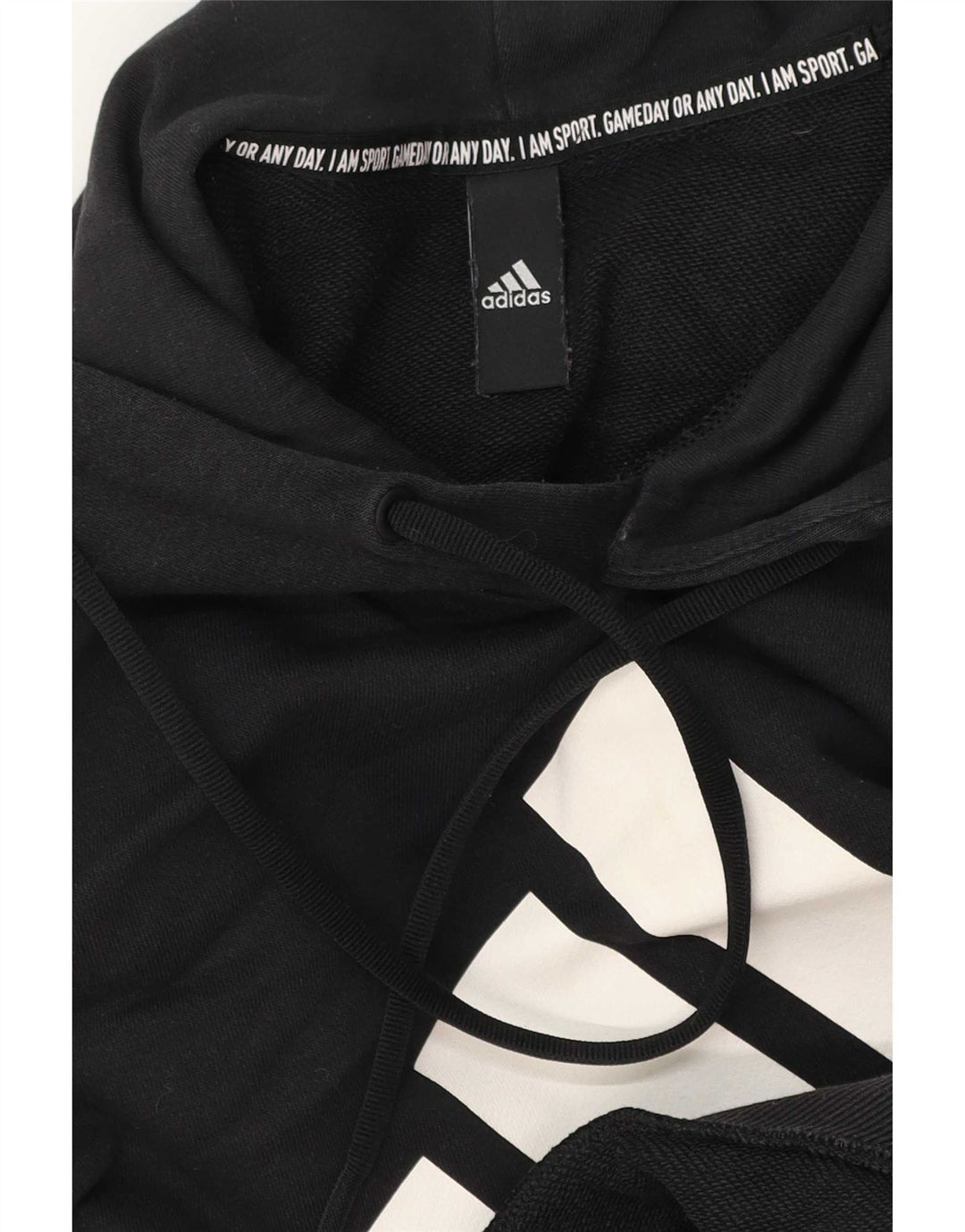 Мужской джемпер с капюшоном Adidas с рисунком, средний черный