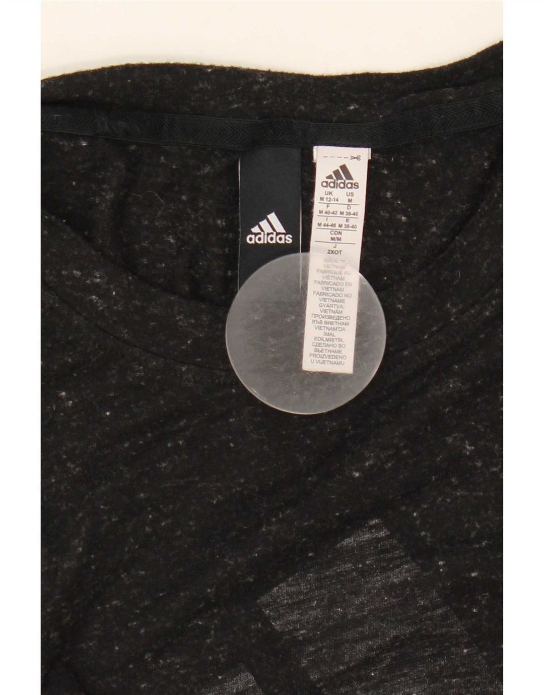 Женский жилет Adidas с графическим рисунком UK 12/14, средний черный в крапинку