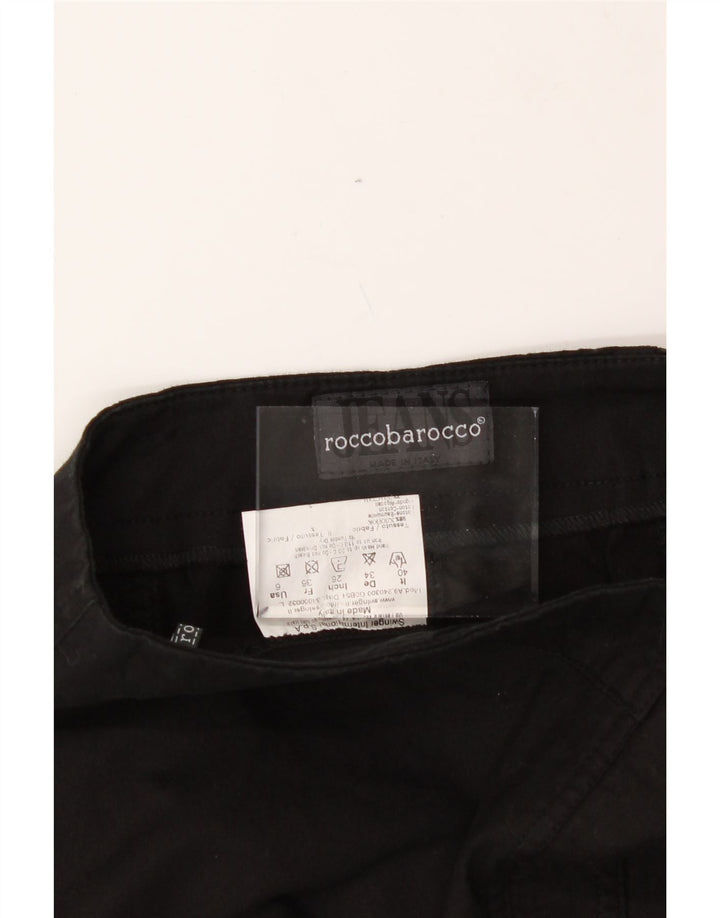 ROCCOBAROCCO Womens Pencil Skirt IT 40 Small W26 Black Cotton Vintage Roccobarocco and Second-Hand Roccobarocco from Messina Hembry 