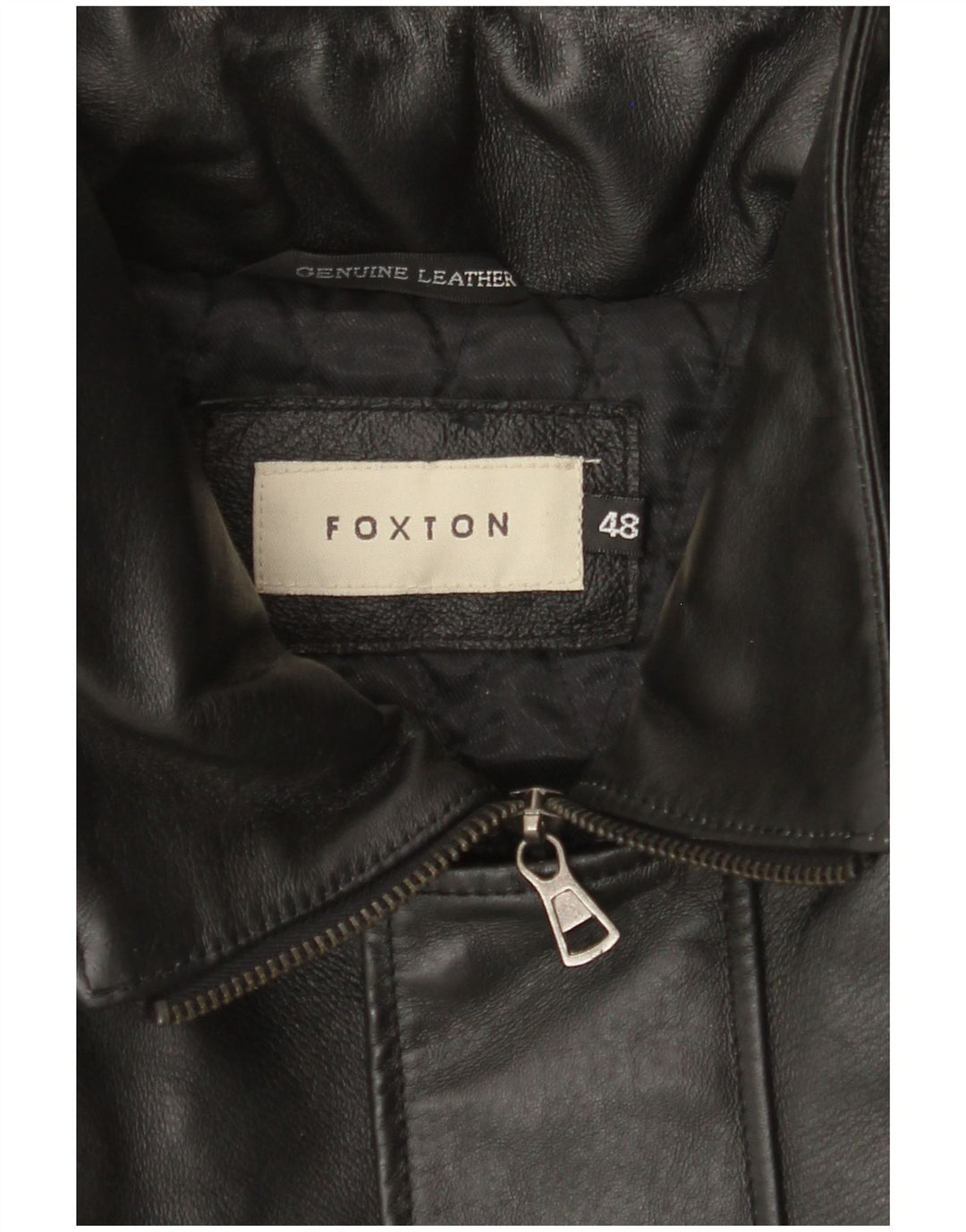 Мужская кожаная куртка VINTAGE IT 48 Medium Black Leather