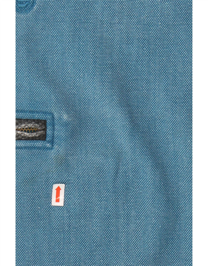 Мужской свитер FAT FACE с воротником на молнии, большой синий хлопковый джемпер