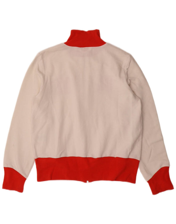 PUMA Женский спортивный костюм с графическим рисунком, верхняя куртка UK 16, большой белый цвет с цветными блоками