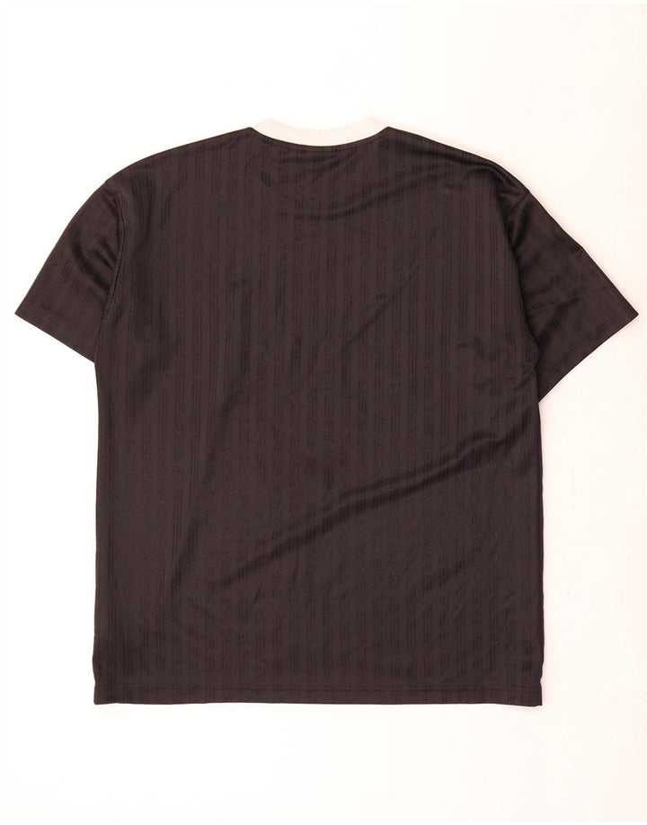 Мужская футболка Adidas с рисунком из полиэстера в большую черную полоску