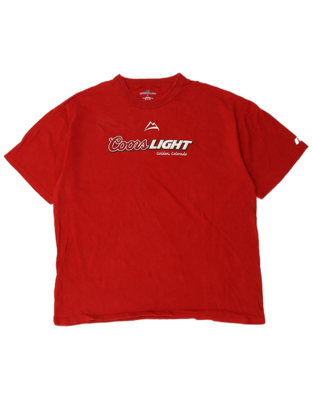 Мужская футболка с рисунком RUSSELL ATHLETIC, большой красный хлопковый топ