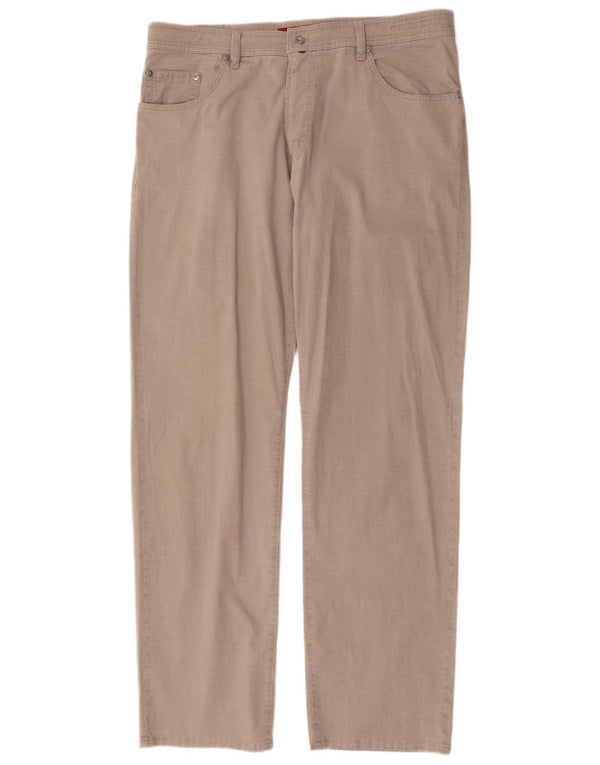 Мужские прямые повседневные брюки Pierre Cardin W36 L33 бежевые