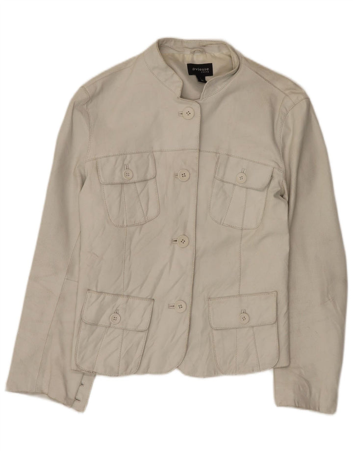Куртка женская кожаная Ovisesse IT 48 XL Белая кожа